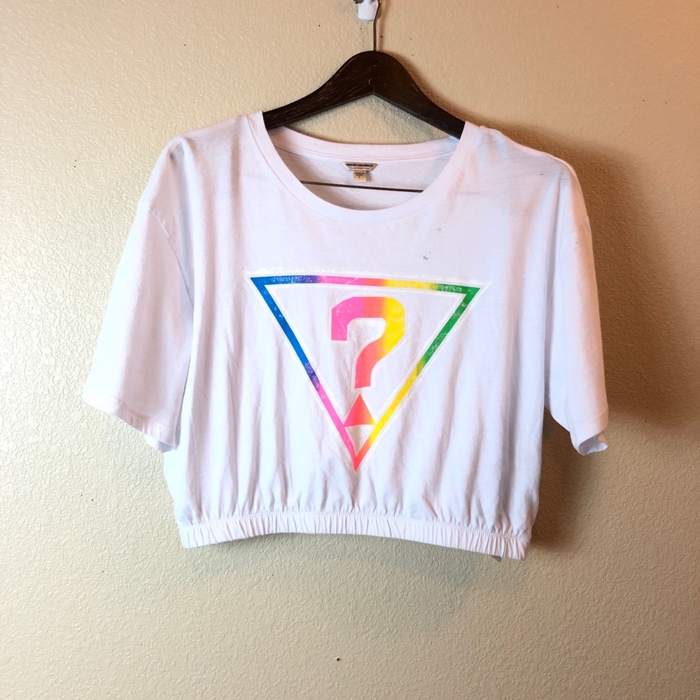 Y2K 80s Guess Originals Neon Crop Top Shirt